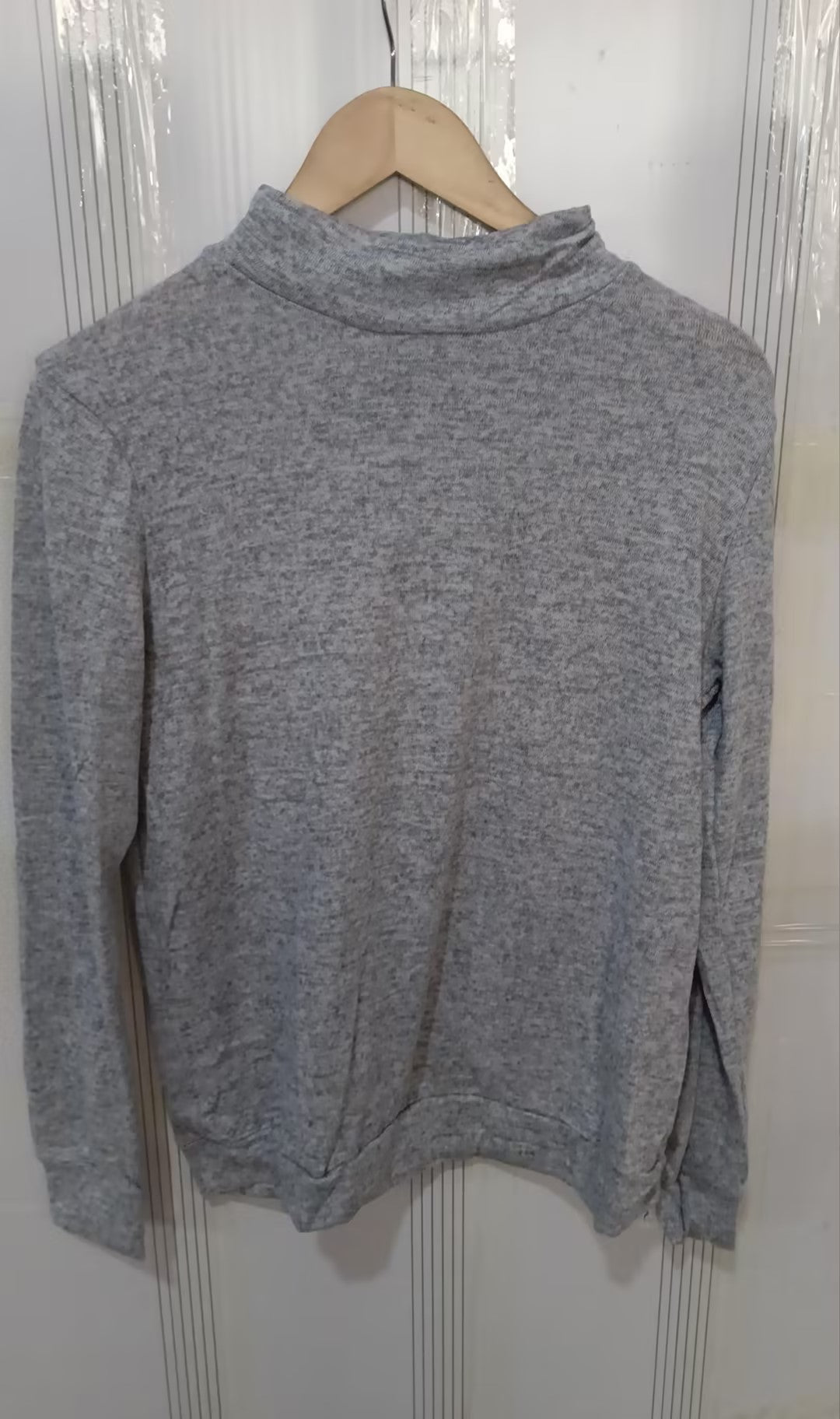 Suéter de Tricô Liso de Manga Longa Feminino - Outono e Inverno