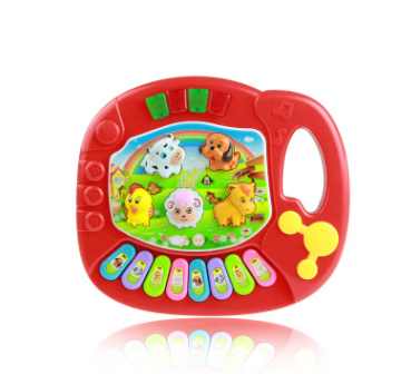Brinquedo Educativo Teclado Musical com Animais da Fazenda para Bebês