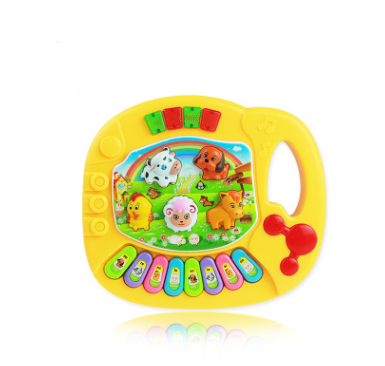 Brinquedo Educativo Teclado Musical com Animais da Fazenda para Bebês