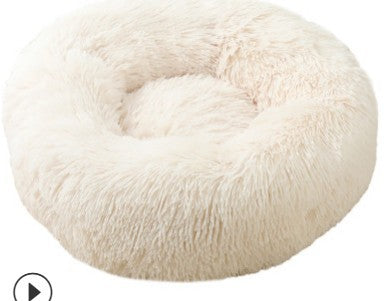 Caminha de Pelúcia Redonda para Gatos e Cães