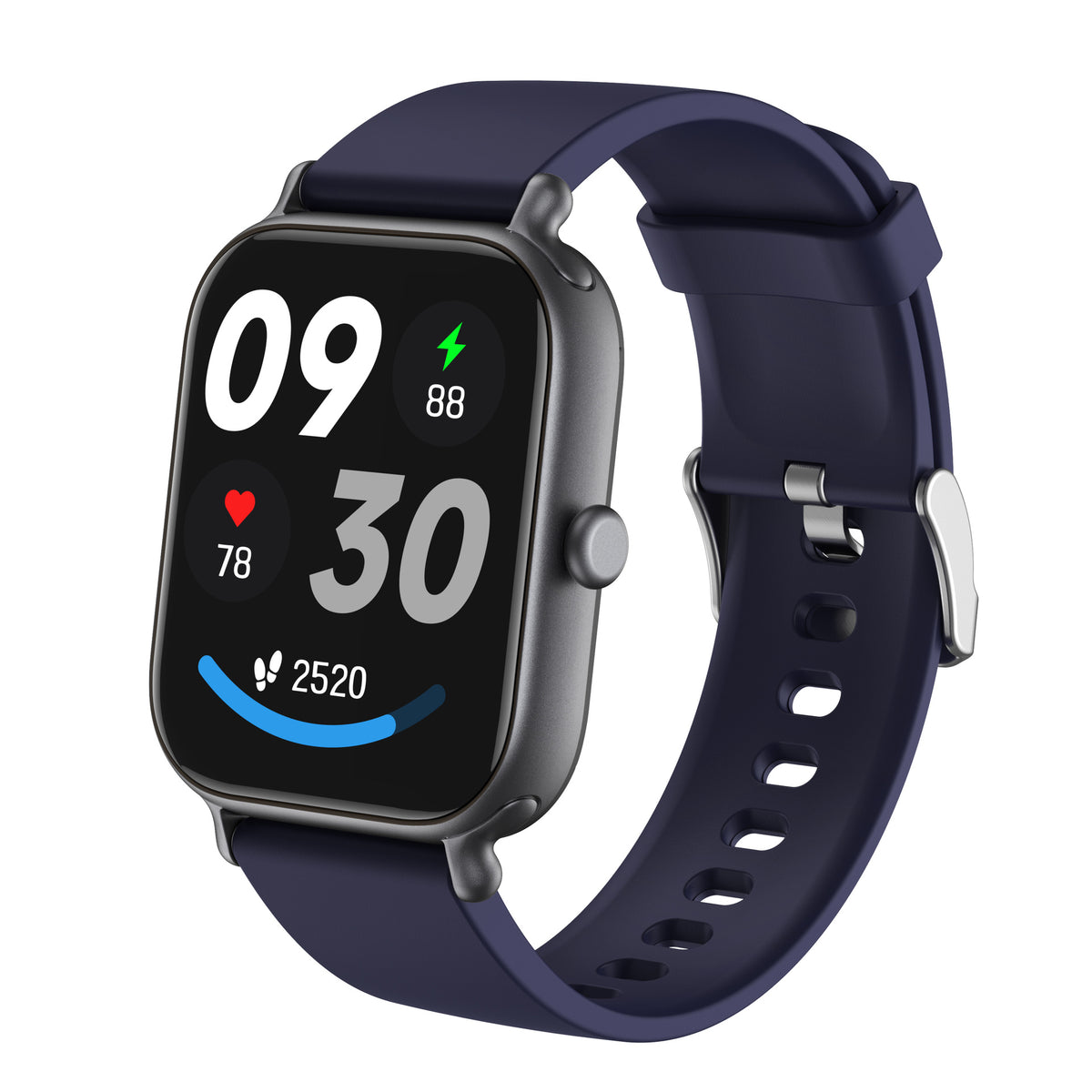 Pulseira Inteligente Esportiva com Chamadas Bluetooth, Monitoramento de Frequência Cardíaca e Oxigênio no Sangue, à Prova d'Água