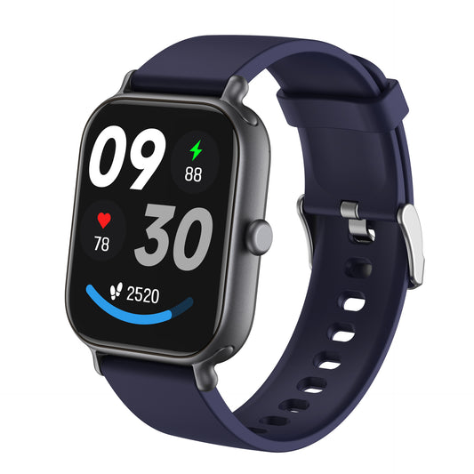 Pulseira Inteligente Esportiva com Chamadas Bluetooth, Monitoramento de Frequência Cardíaca e Oxigênio no Sangue, à Prova d'Água