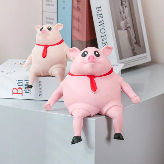 Brinquedo Antiestresse de Porquinho Apertável, Animal Fofo de Apertar, Boneco para Aliviar o Estresse, Presente para o Dia das Crianças