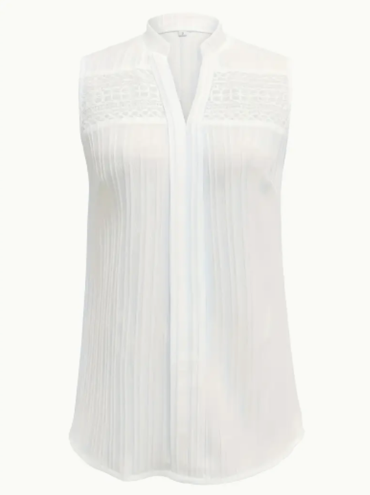 Blusa Elegante Sem Mangas Plus Size Feminina