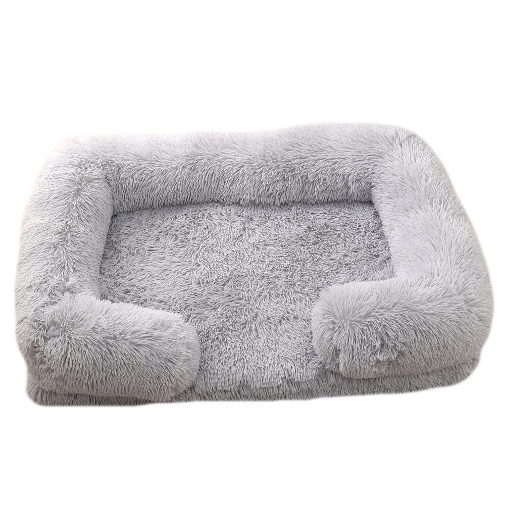 Caminha Redonda de Pelúcia para Cães - Inverno