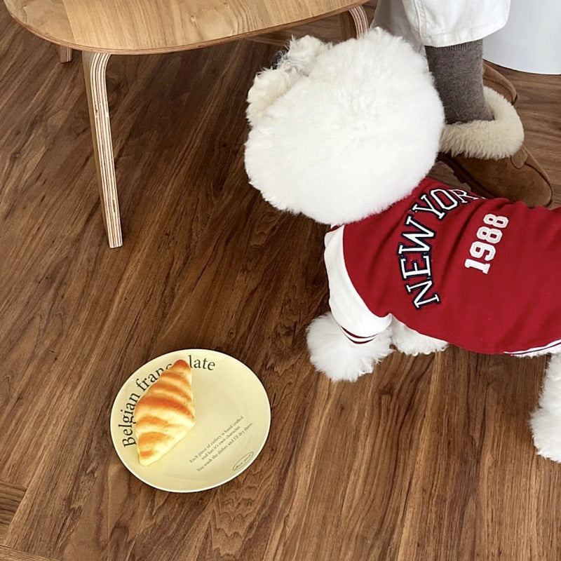 Camisa de Baseball Estampada para Pets - Outono