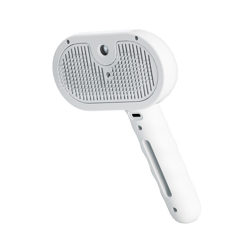Escova a Vapor 3 em 1 Autolimpante para Pets - Remove Pelos Soltos