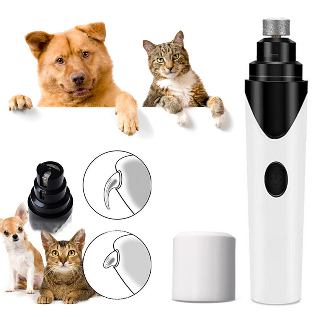 Lixa Elétrica Automática de Unhas para Cães e Gatos