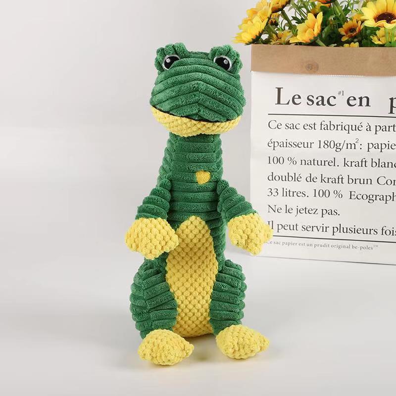 Brinquedo de Pelúcia de Veludo Cotelê com Som para Cães - Resistente a Mordidas