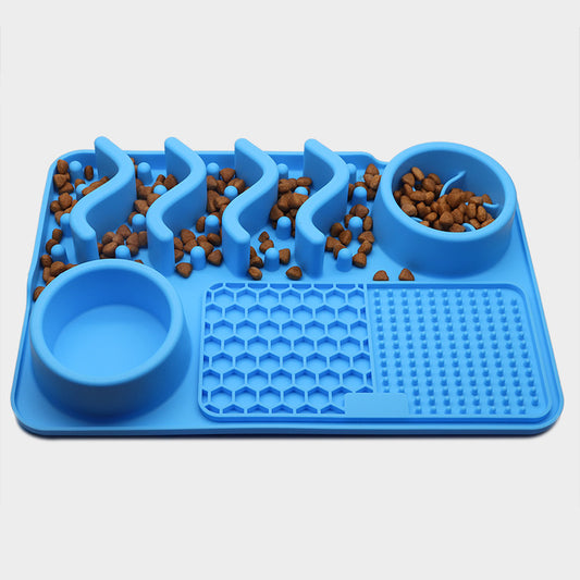 Tapete de Lamber e Cheirar de Silicone Multifuncional para Cães
