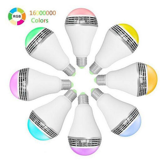 Lâmpada LED E27 com Caixa de Som Bluetooth