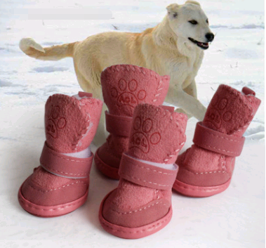 Botas de Neve de Pelo de Carneiro para Cães - Cáqui