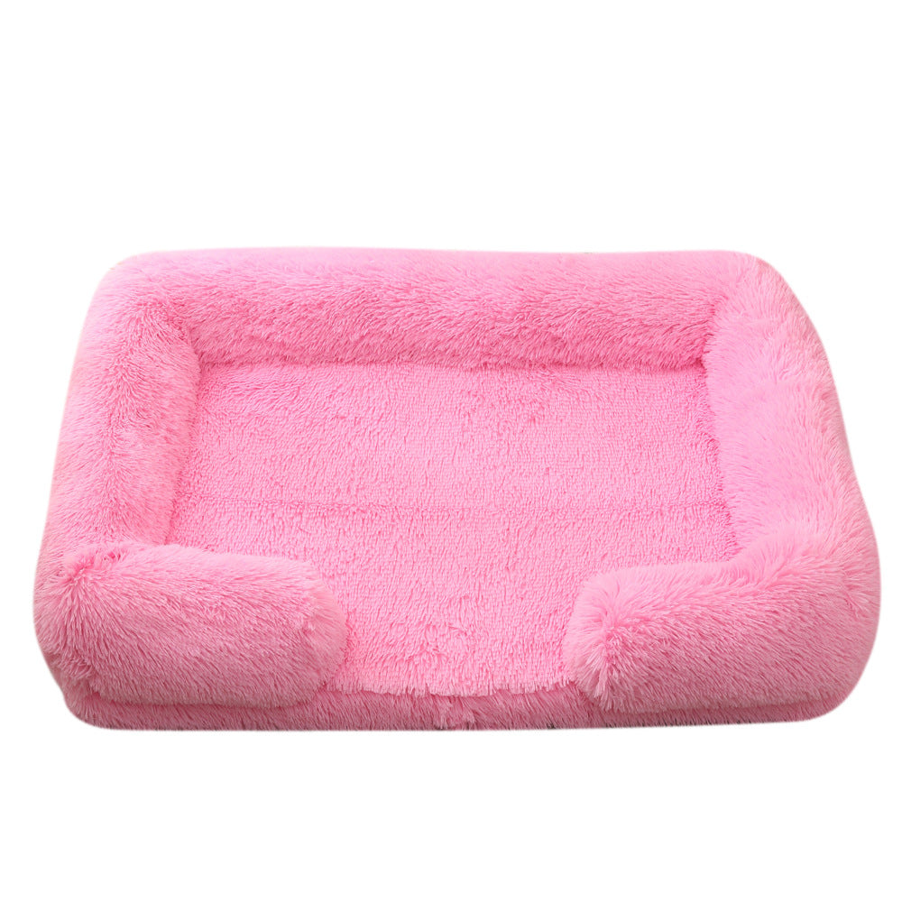 Caminha Redonda de Pelúcia para Cães - Inverno