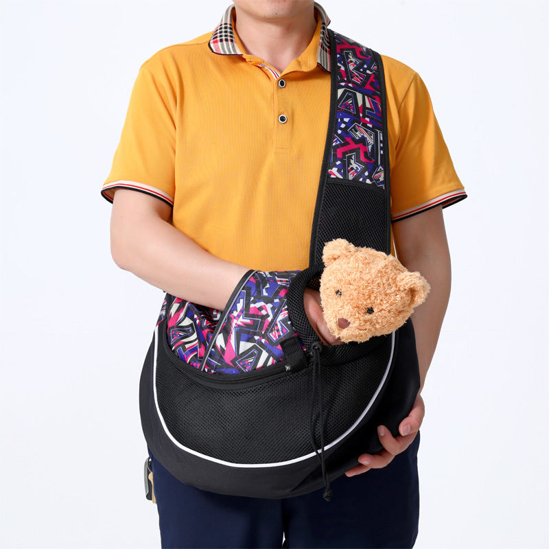 Bolsa Transversal Portátil para Transporte de Cães e Gatos