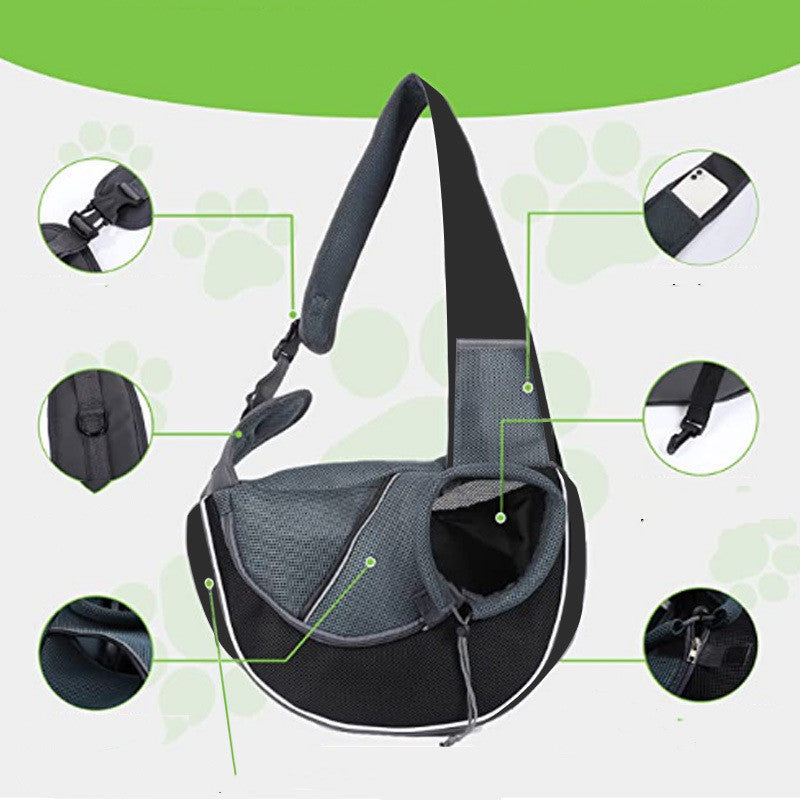 Bolsa Transversal Portátil para Transporte de Cães e Gatos