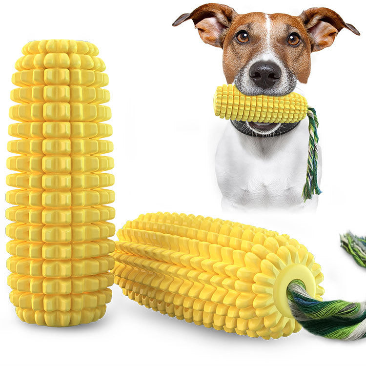 Brinquedo com Som em Formato de Milho para Cães - Resistente a Mordidas