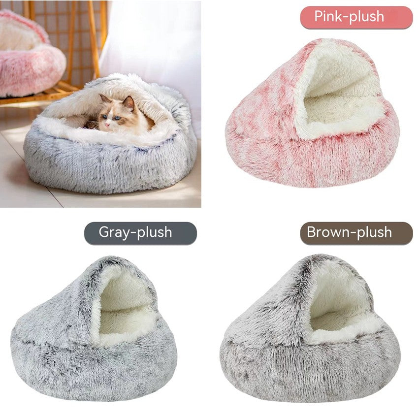 Cama Semiaberta para Gatos e Cães Pequenos - Quatro Estações