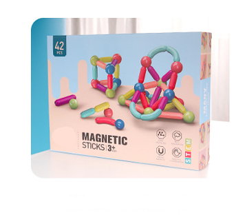 Blocos de Montar Magnéticos Montados, Brinquedo de Educação Infantil