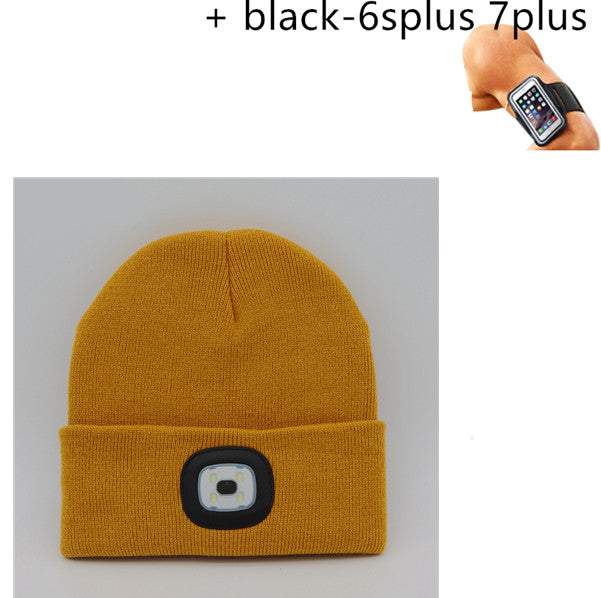 Gorro de Tricô com LED Luminoso