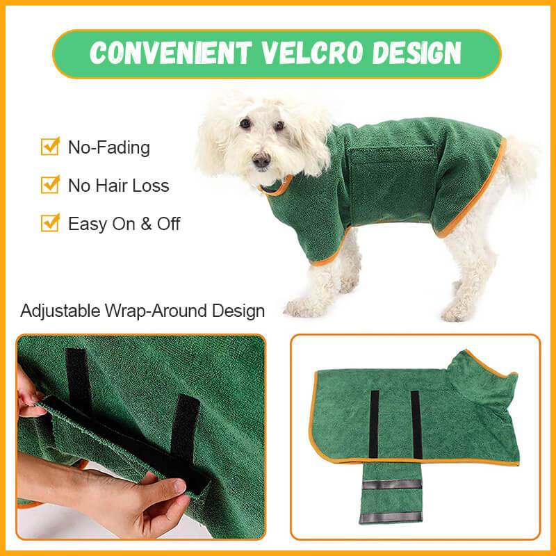Roupão Absorvente de Microfibra com Cinto para Pets
