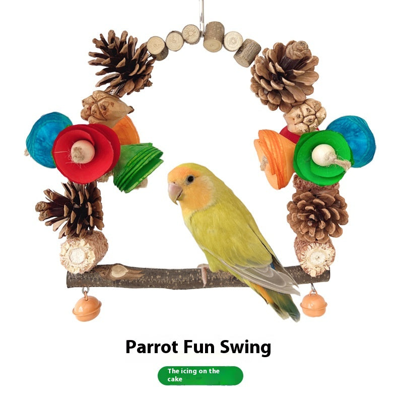 Balanço de Pinho para Papagaios - Desgaste de Bico e Garras