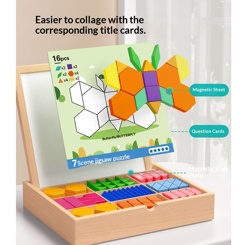 Tangram Educativo Infantil de Blocos de Montar