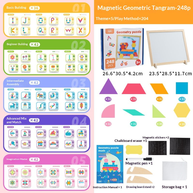 Tangram Educativo Infantil de Blocos de Montar