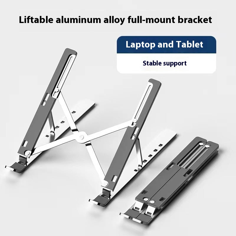 Suporte para Notebook e Tablet N3 em Liga de Alumínio, Dobrável, com Elevação e Refrigeração