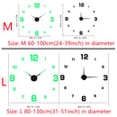 Large 3D Wall Clock DIY Creative Mirror Surface Wall Decorative Sticker Watch 130cm Frameless for Home School Office Living Room