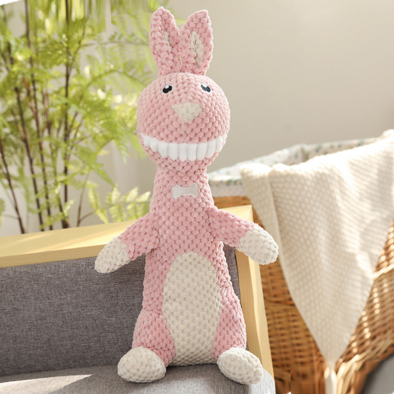 Brinquedo de Pelúcia de Veludo Cotelê com Som para Cães - Resistente a Mordidas