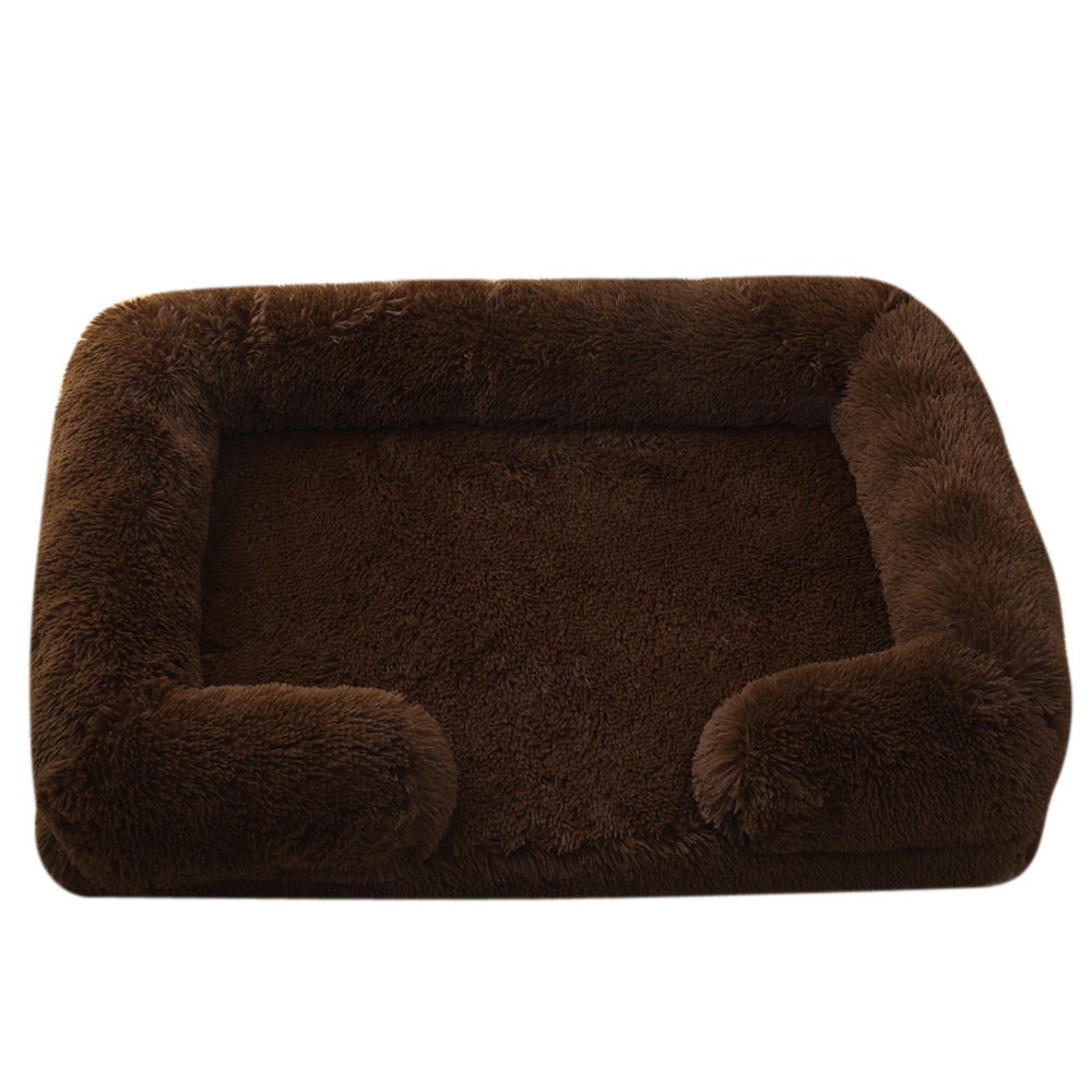 Caminha Redonda de Pelúcia para Cães - Inverno