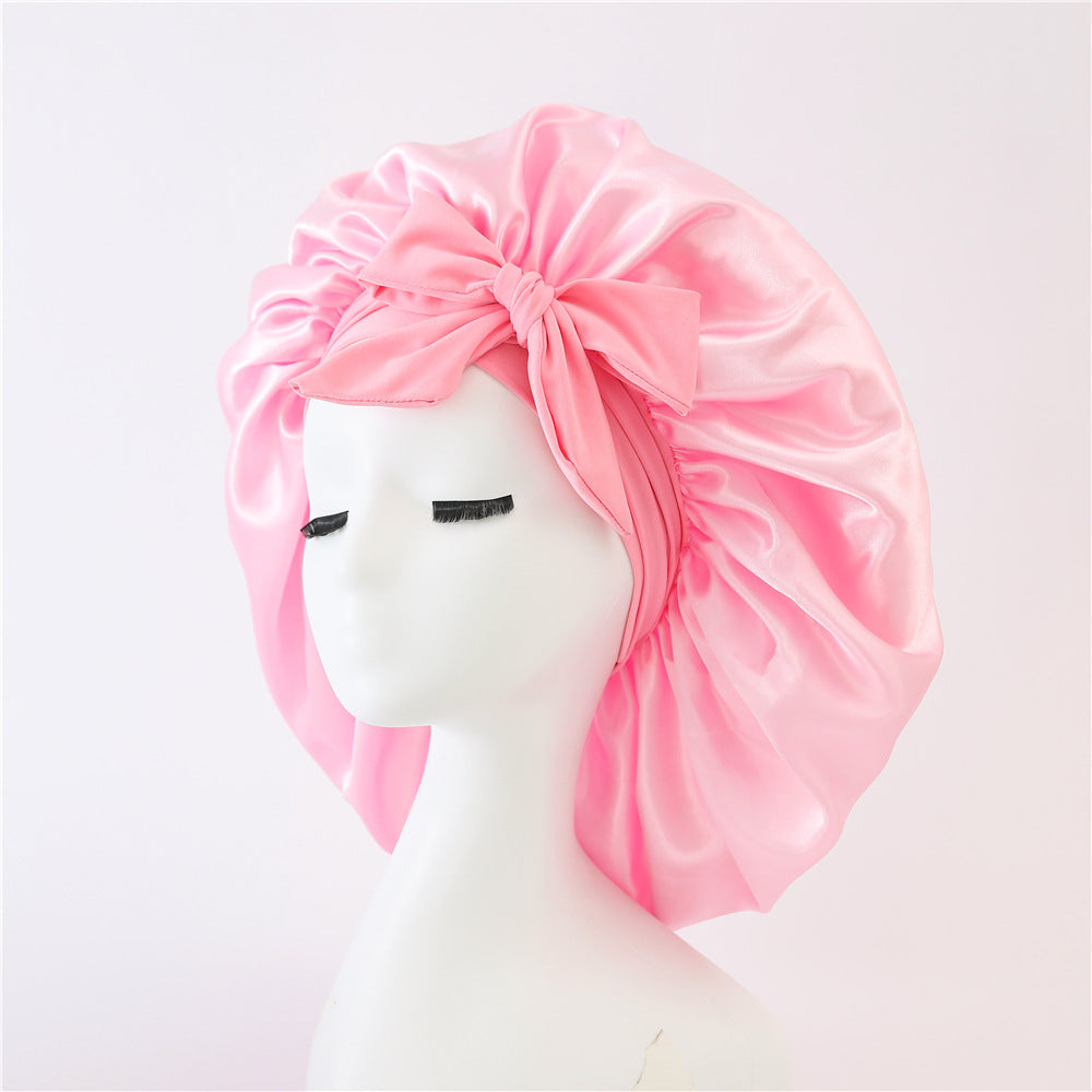 Gorro Redondo com Fita de Cetim e Laço