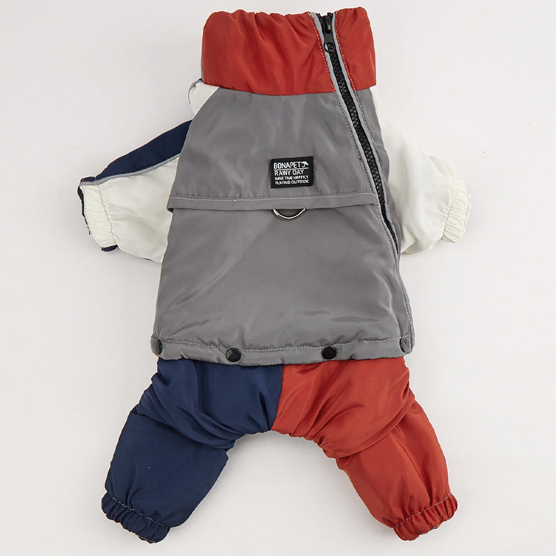 Casaco Acolchoado Bicolor para Cães Médios e Grandes - Inverno