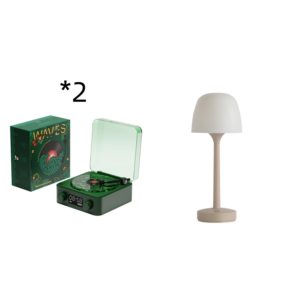 Caixa de Som Retrô Formato Vitrola com Luz RGB