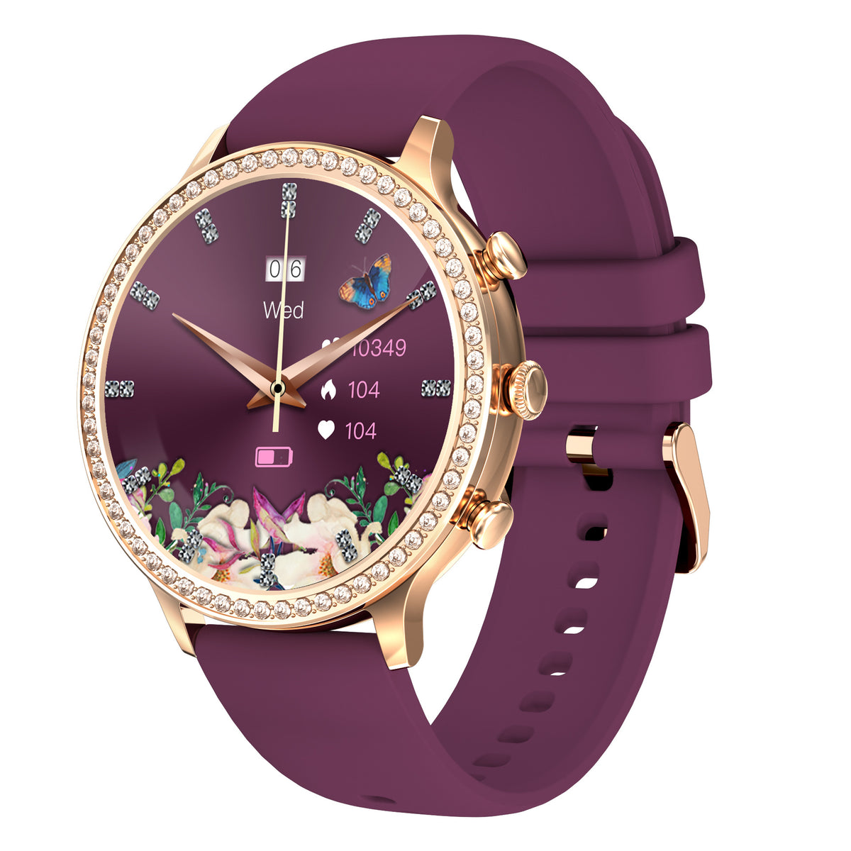 Relógio Inteligente Feminino de Silicone com Chamadas Bluetooth