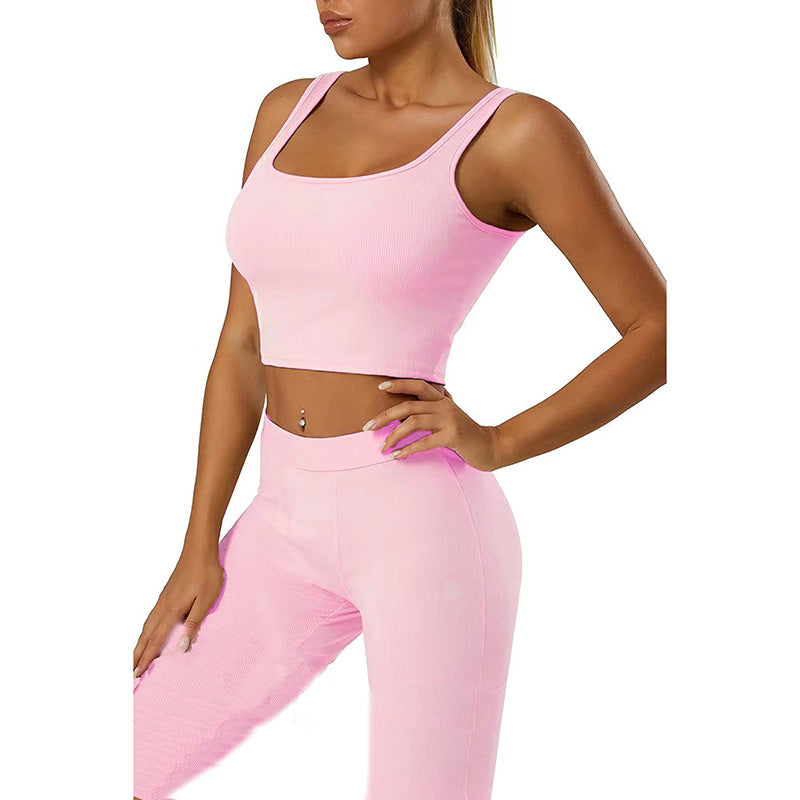 Conjunto de Colete e Calça para Yoga e Esportes Feminino