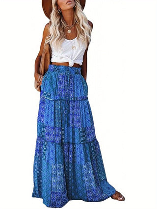 Vestido Solto Casual de Cintura Alta Feminino