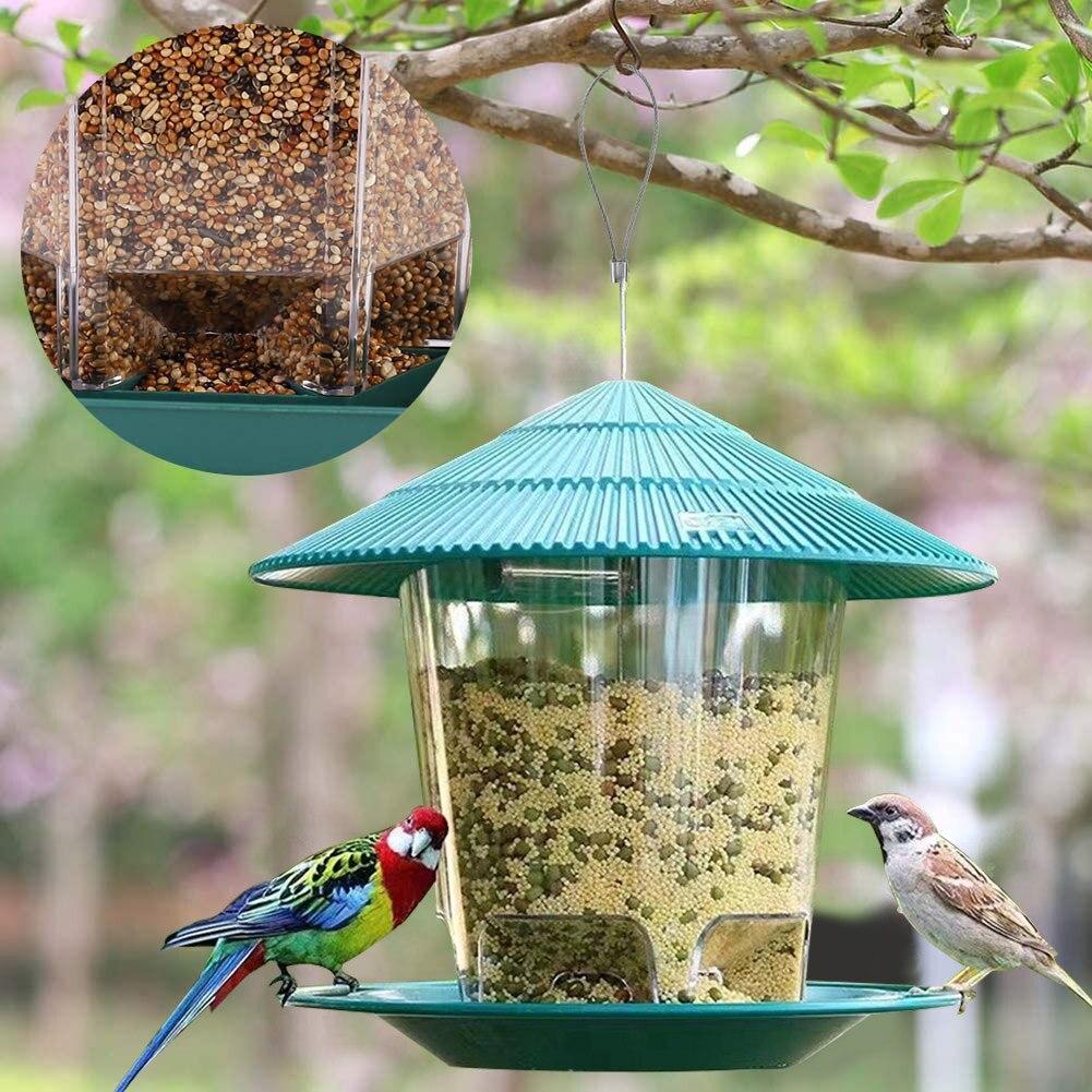 Comedouro Suspenso Transparente para Aves - Jardim e Áreas Externas