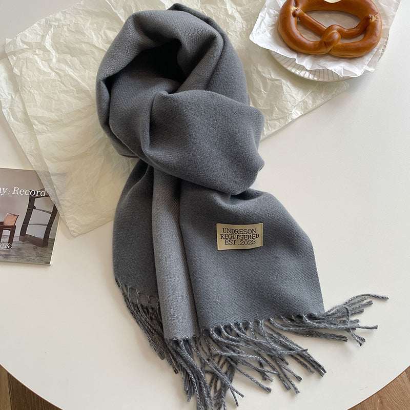 Cachecol Estilo Cashmere Dupla Face Feminino - Inverno