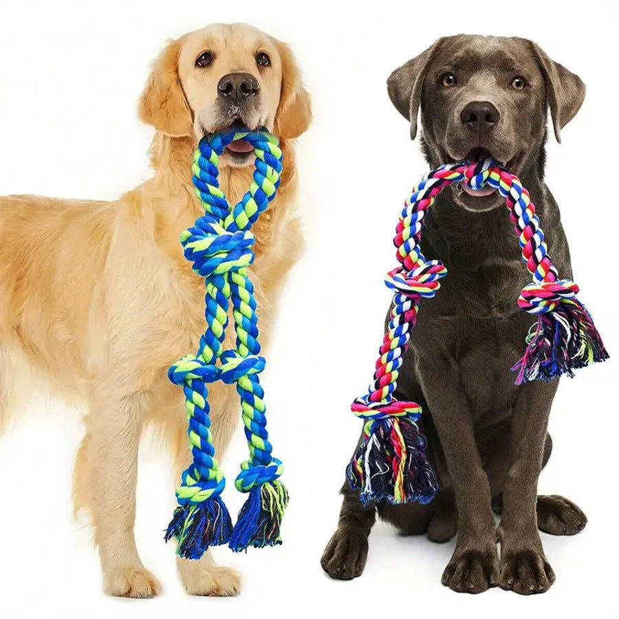 Brinquedo de Corda com Nó Resistente para Cães Grandes - Saúde Dental e Cabo de Guerra