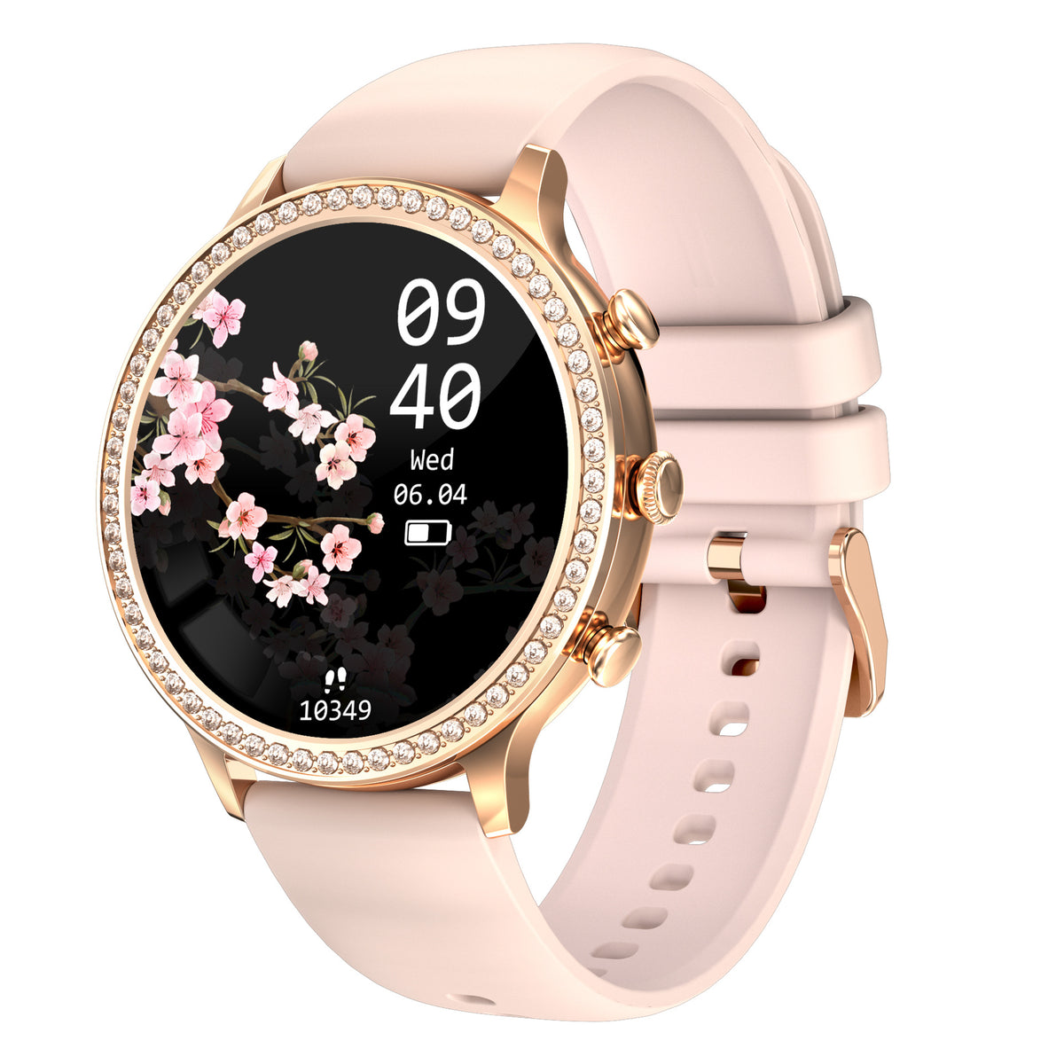 Relógio Inteligente Feminino de Silicone com Chamadas Bluetooth
