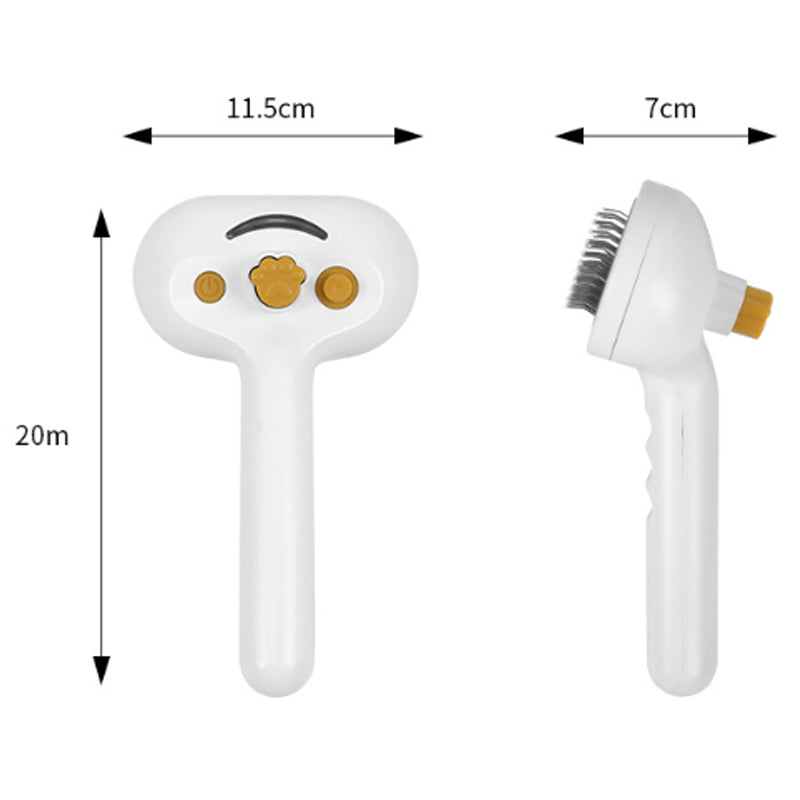 Escova com Spray de Água para Cães e Gatos de Pelo Curto e Longo