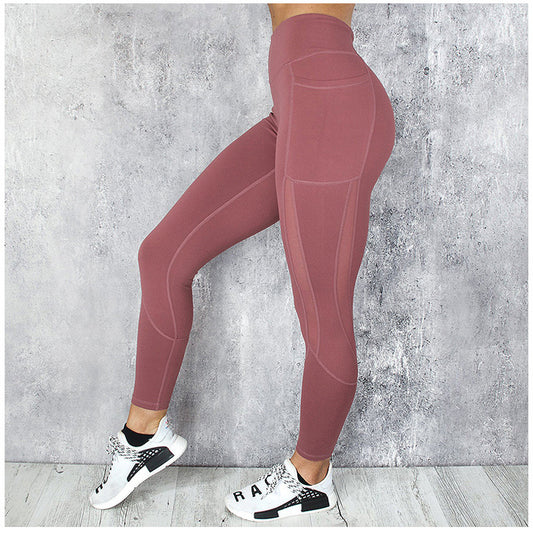 Legging Cropped Esportiva de Secagem Rápida com Malha para Corrida, Fitness e Yoga