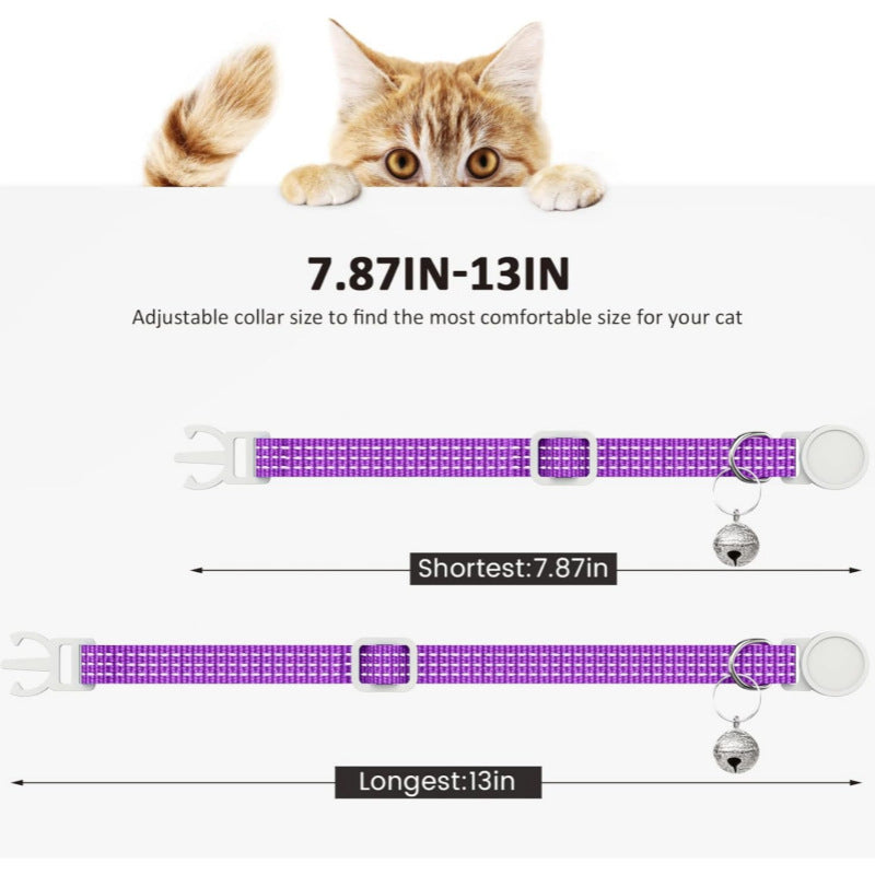 Coleira de Nylon Confortável e Respirável para Gatos