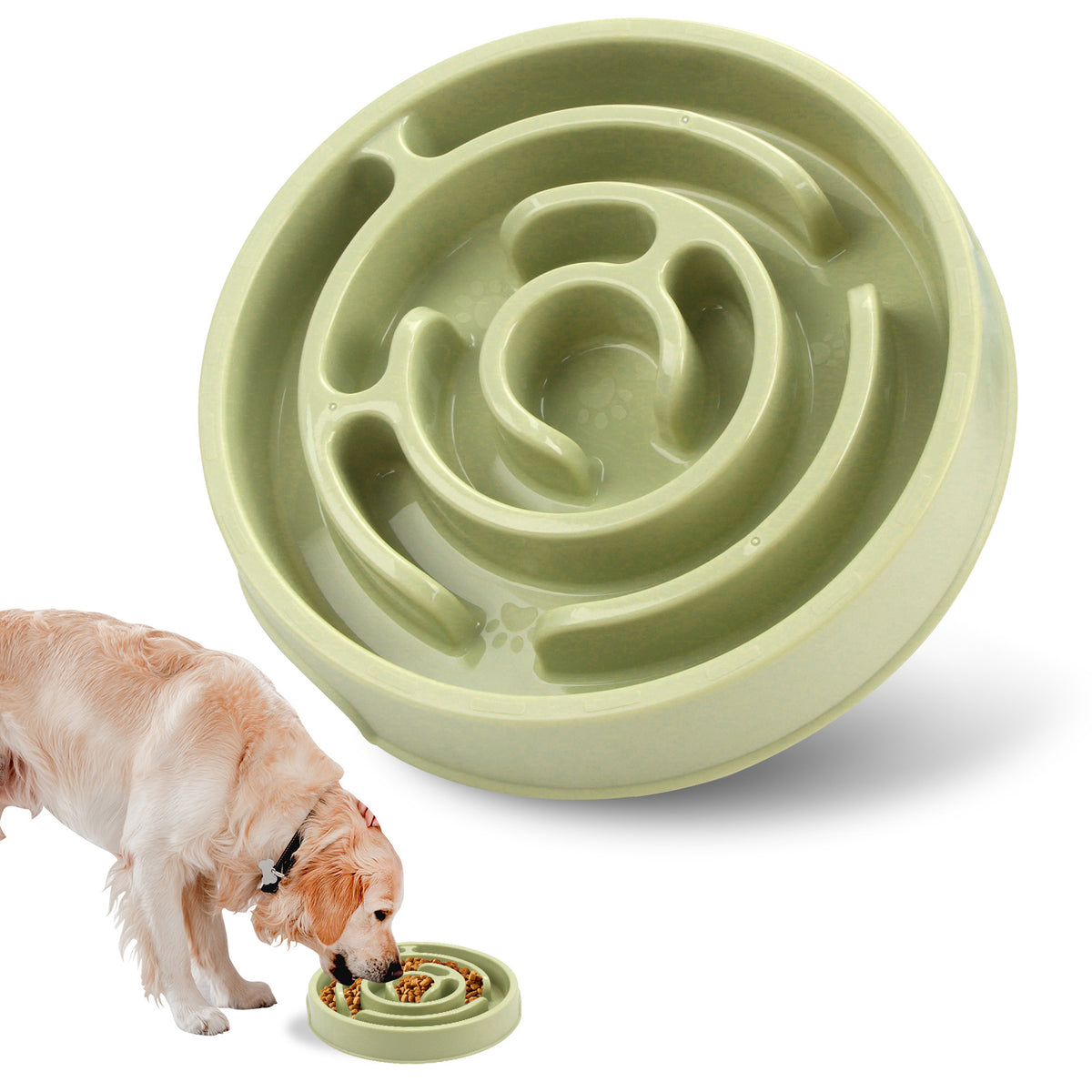 Tigela de Silicone Quebra-cabeça de Alimentação Lenta Anti-engasgo para Cães