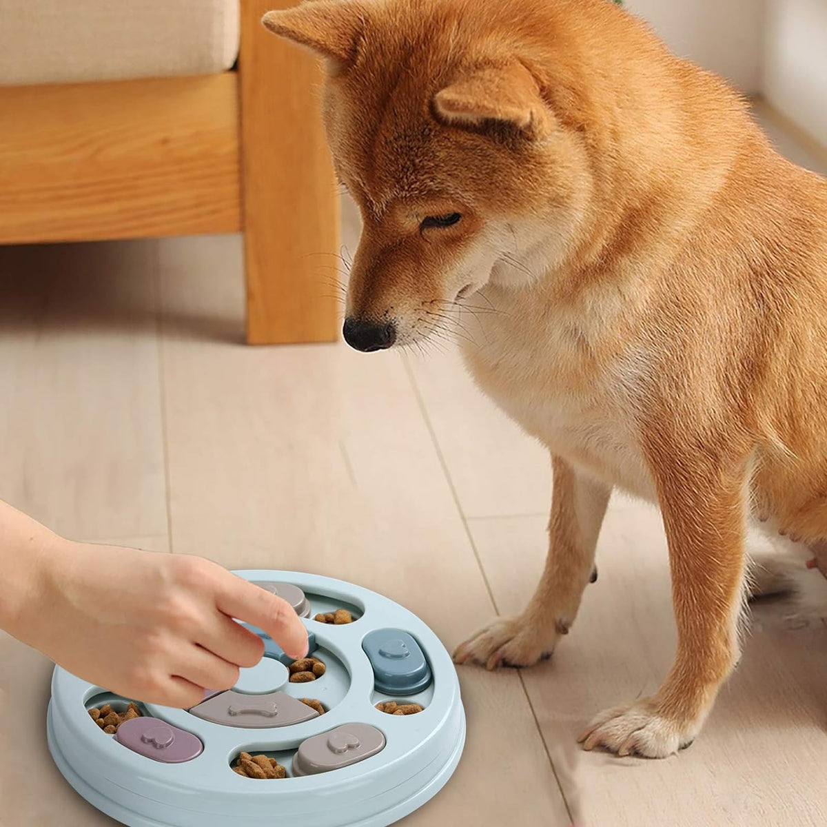 Brinquedo Quebra-cabeça Dispensador de Petiscos para Treino de Cães