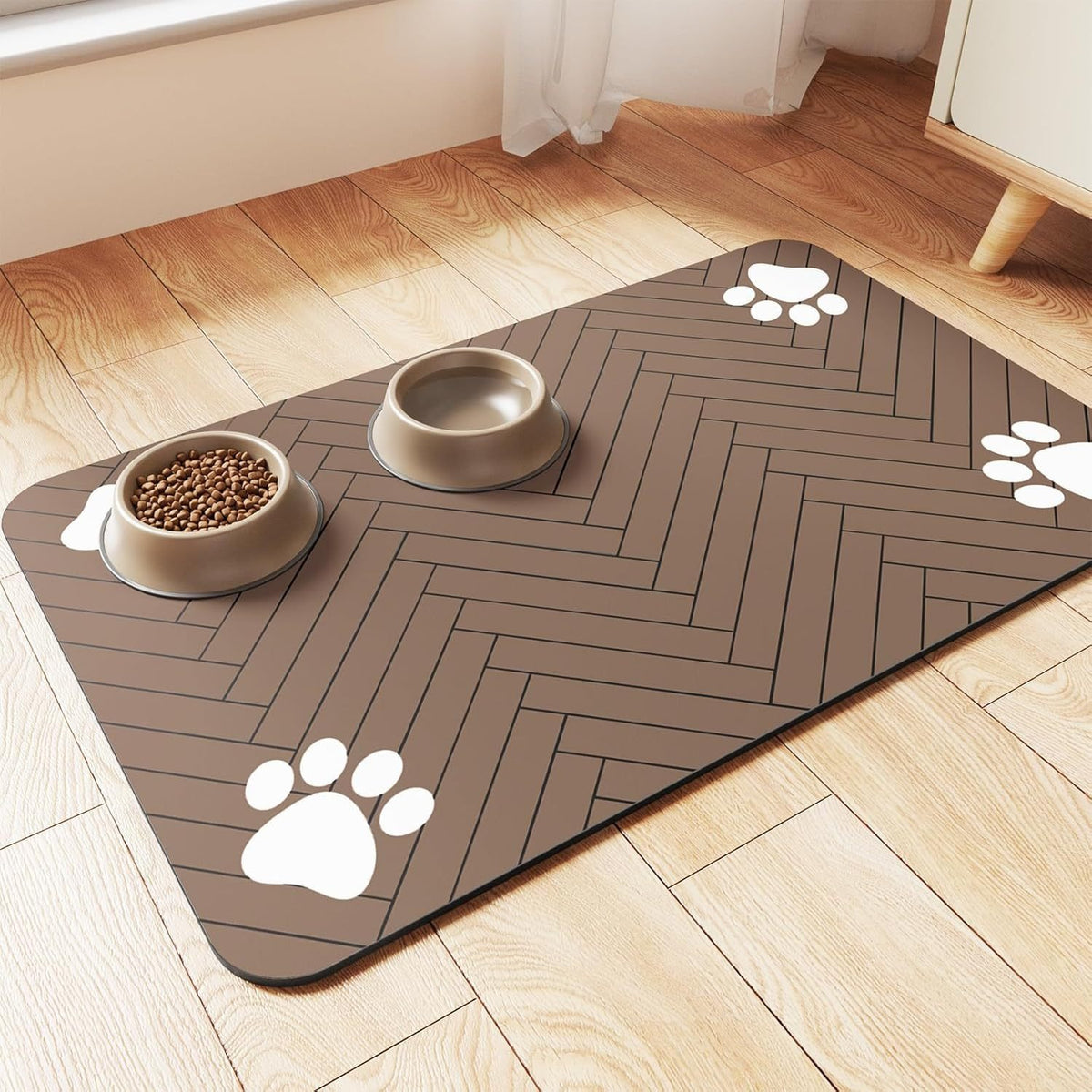 Tapete de Terra Diatomácea Absorvente de Secagem Rápida para Tigelas de Pets