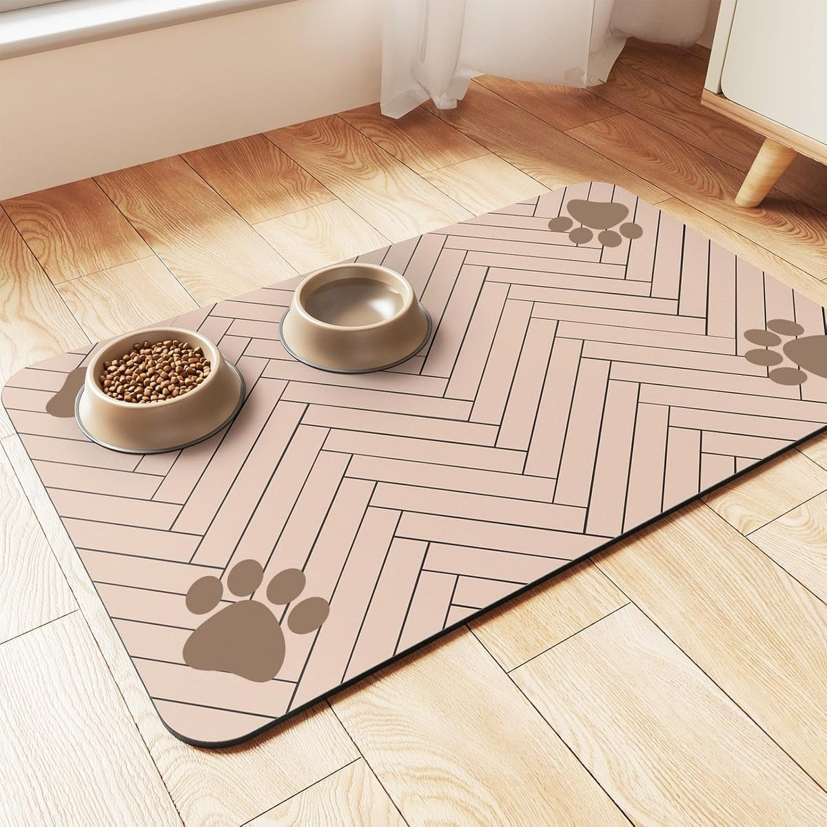 Tapete de Terra Diatomácea Absorvente de Secagem Rápida para Tigelas de Pets