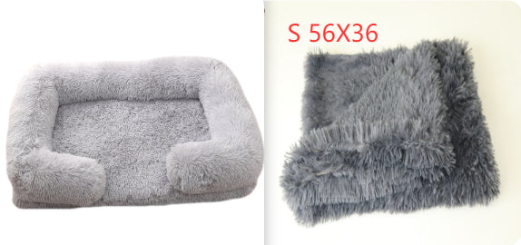 Caminha Redonda de Pelúcia para Cães - Inverno