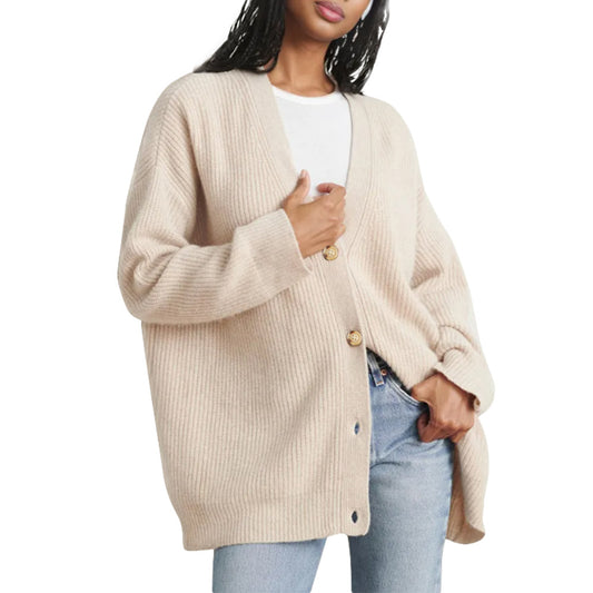 Cardigã Casual Liso Feminino